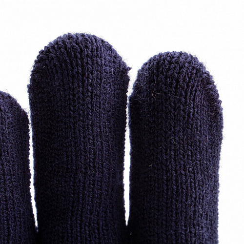 Перчатки трикотажные, акрил, цвет: синий, оверлок, Россия// Сибртех Перчатки трикотажные, акрил, цвет: синий, оверлок, Россия// Сибртех