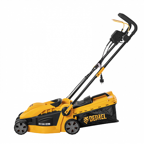 Газонокосилка электрическая GM-1200, 1200 Вт, шир. 32 см, 3 уров., травосб. 25 л.// Denzel Газонокосилка электрическая GM-1200, 1200 Вт, шир. 32 см, 3 уров., травосб. 25 л.// Denzel