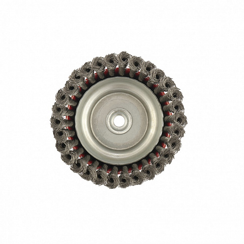 Щетка для УШМ, 150 мм, М14, Чашка, крученая проволока 0,35 мм// Matrix Щетка для УШМ, 150 мм, М14, Чашка, крученая проволока 0,35 мм// Matrix