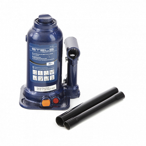 Домкрат гидравлический бутылочный телескопический, 4 т, подъем 170-420 мм// Stels Домкрат гидравлический бутылочный телескопический, 4 т, подъем 170-420 мм// Stels