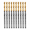 Сверло по металлу, 3 мм, HSS-Tin, Golden Tip, 10 шт.// Denzel Сверло по металлу, 3 мм, HSS-Tin, Golden Tip, 10 шт.// Denzel