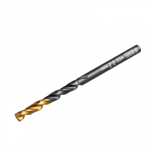 Сверло по металлу, 3,2 мм, HSS-Tin, Golden Tip, 10 шт.// Denzel Сверло по металлу, 3,2 мм, HSS-Tin, Golden Tip, 10 шт.// Denzel
