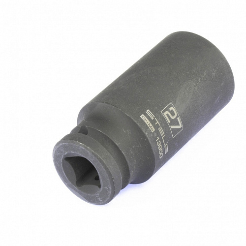 Головка ударная удлиненная шестигранная, 27 мм, 1/2", CrMo// Stels Головка ударная удлиненная шестигранная, 27 мм, 1/2", CrMo// Stels
