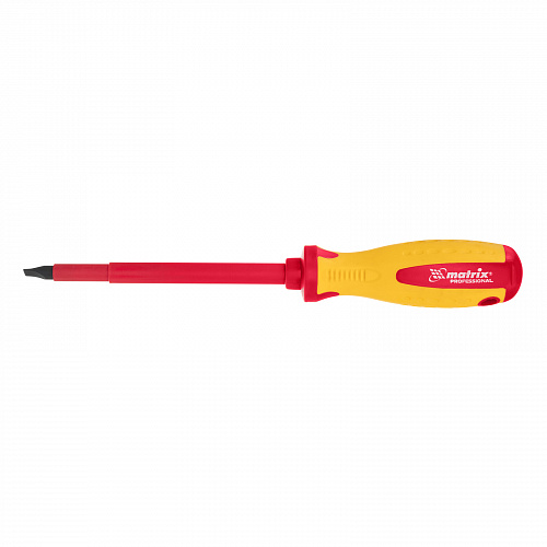Отвертка Insulated до 1000 В, SL8,0x150 мм, CrMo, 2к рукоятка// Matrix Отвертка Insulated до 1000 В, SL8,0x150 мм, CrMo, 2к рукоятка// Matrix