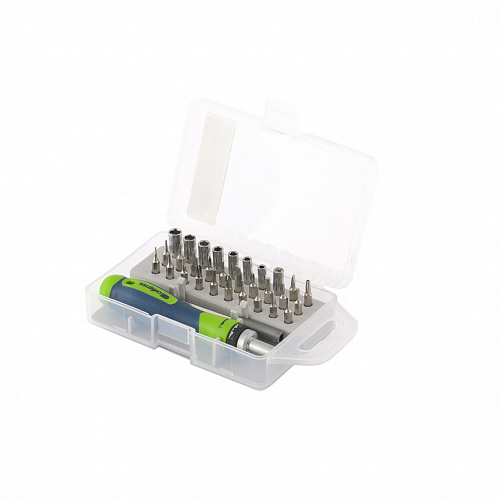 Отвертка ревер. для точ. раб., 32 пред., PH + SL + PZ + Torx + Hex + TT, CrV, 2к рукоятка// Сибртех Отвертка ревер. для точ. раб., 32 пред., PH + SL + PZ + Torx + Hex + TT, CrV, 2к рукоятка// Сибртех
