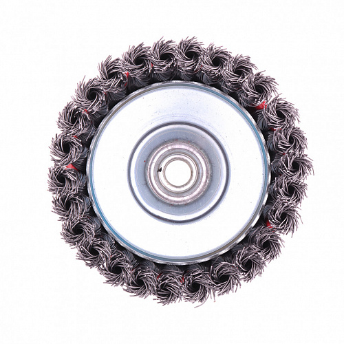 Щетка для УШМ, 125 мм, М14, Чашка, крученая проволока 0,5 мм// Matrix Щетка для УШМ, 125 мм, М14, Чашка, крученая проволока 0,5 мм// Matrix