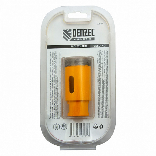 Сверло алмазное по керамограниту, 35 мм, мокрое резание, М14// Denzel Сверло алмазное по керамограниту, 35 мм, мокрое резание, М14// Denzel