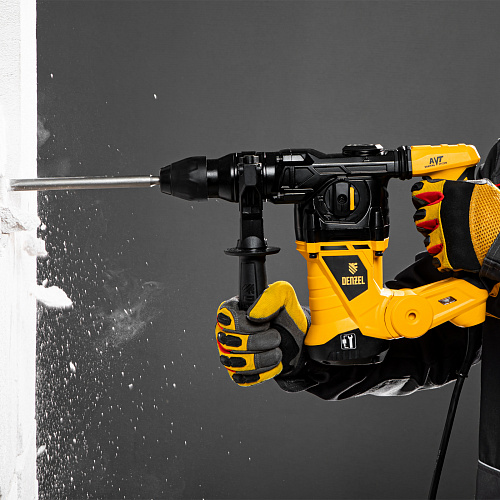 Перфоратор электрический RHV-1250-30, SDS-plus, 1250 Вт, 5 Дж, 3 плюс 1 реж.// Denzel Перфоратор электрический RHV-1250-30, SDS-plus, 1250 Вт, 5 Дж, 3 плюс 1 реж.// Denzel