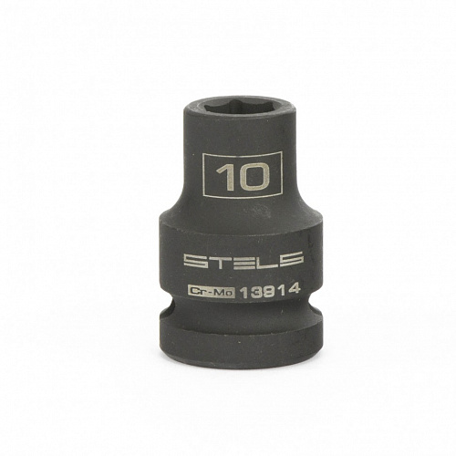 Головка ударная шестигранная, 10 мм, 1/2", CrMo// Stels Головка ударная шестигранная, 10 мм, 1/2", CrMo// Stels