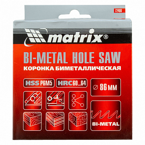 Коронка BIMETAL, 86 мм// Matrix Коронка BIMETAL, 86 мм// Matrix