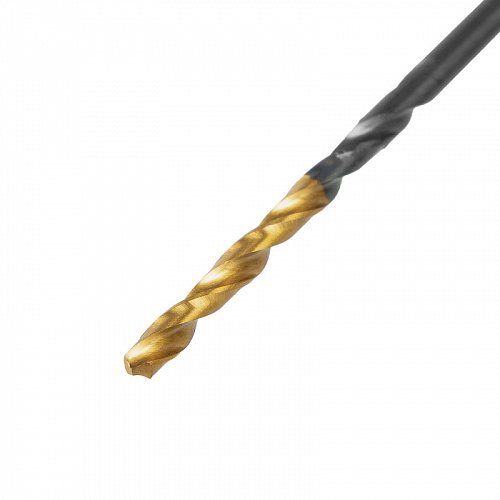 Сверло по металлу, 2 мм, HSS-Tin, Golden Tip, 10 шт.// Denzel Сверло по металлу, 2 мм, HSS-Tin, Golden Tip, 10 шт.// Denzel