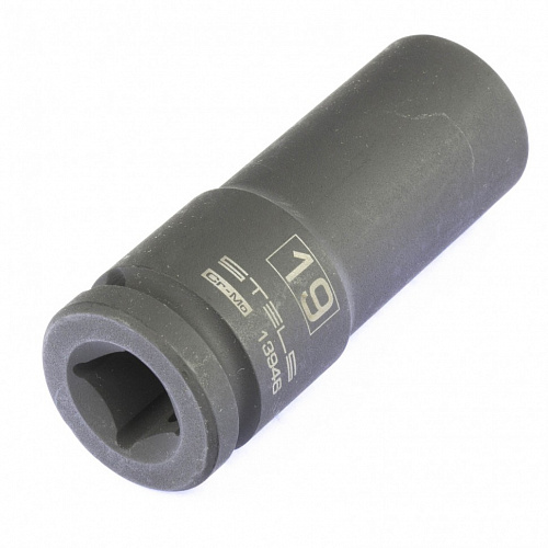 Головка ударная удлиненная шестигранная, 19 мм, 1/2", CrMo// Stels Головка ударная удлиненная шестигранная, 19 мм, 1/2", CrMo// Stels