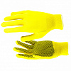 Перчатки из синтетической нити, ПВХ точка, 13 класс, цвет &quot;лимон&quot;, L// Россия