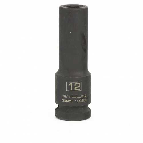 Головка ударная удлиненная шестигранная, 12 мм, 1/2", CrMo// Stels Головка ударная удлиненная шестигранная, 12 мм, 1/2", CrMo// Stels