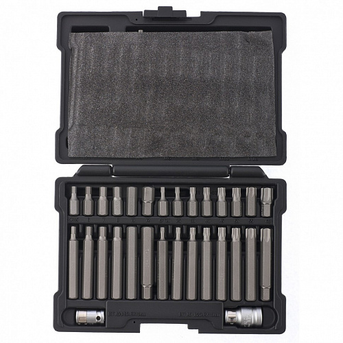 Набор бит HEX, TORX, SPLINE, шестигранный хвостовик 3/8", CrV, 42 шт.// Stels Набор бит HEX, TORX, SPLINE, шестигранный хвостовик 3/8", CrV, 42 шт.// Stels