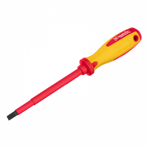 Отвертка Insulated до 1000 В, SL8,0x150 мм, CrMo, 2к рукоятка// Matrix Отвертка Insulated до 1000 В, SL8,0x150 мм, CrMo, 2к рукоятка// Matrix