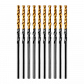 Сверло по металлу, 2 мм, HSS-Tin, Golden Tip, 10 шт.// Denzel Сверло по металлу, 2 мм, HSS-Tin, Golden Tip, 10 шт.// Denzel