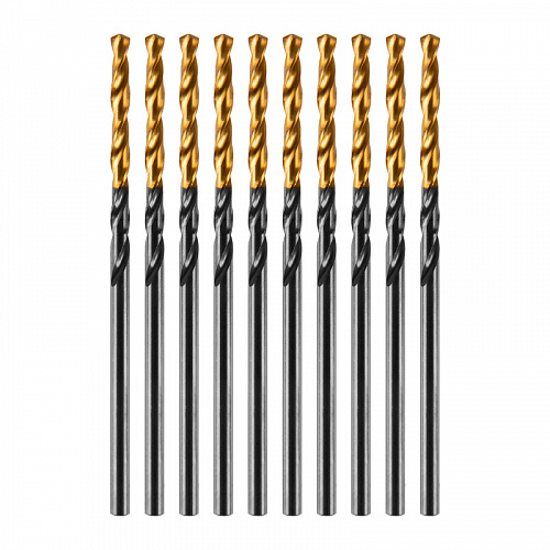 Сверло по металлу, 2 мм, HSS-Tin, Golden Tip, 10 шт.// Denzel Сверло по металлу, 2 мм, HSS-Tin, Golden Tip, 10 шт.// Denzel
