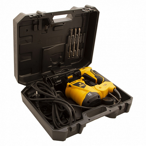 Перфоратор электрический RHV-1250-30, SDS-plus, 1250 Вт, 5 Дж, 3 плюс 1 реж.// Denzel Перфоратор электрический RHV-1250-30, SDS-plus, 1250 Вт, 5 Дж, 3 плюс 1 реж.// Denzel