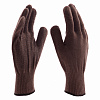 Перчатки трикотажные, акрил, ПВХ гель &quot;Протектор&quot;, коричневые, оверлок, Россия// Сибртех