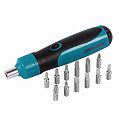 Отвертка-реверс + механизм SmartPush + биты, 12 пред., PH + SL + Torx, S2, 2к рукоятка// Gross Отвертка-реверс + механизм SmartPush + биты, 12 пред., PH + SL + Torx, S2, 2к рукоятка// Gross
