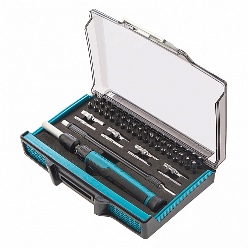 Отвертка-реверс для точн. раб., 48 пред., PH + PZ + SL + HEX + Torx + TT, CrMo, 2к рукоятка// Gross Отвертка-реверс для точн. раб., 48 пред., PH + PZ + SL + HEX + Torx + TT, CrMo, 2к рукоятка// Gross