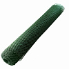 Решетка заборная в рулоне, 2х25 м, ячейка 25х30 мм, пластиковая, зеленая// Россия