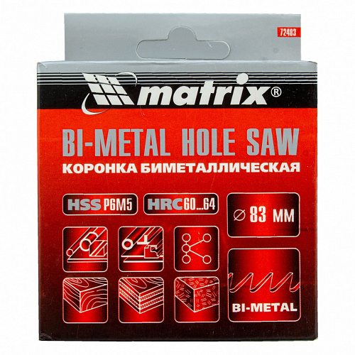 Коронка BIMETAL, 83 мм// Matrix Коронка BIMETAL, 83 мм// Matrix