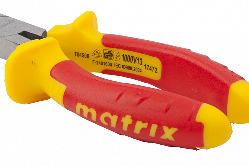 Длинногубцы изогнутые Insulated, 160мм, двухкомпонентные рукоятки// Matrix Длинногубцы изогнутые Insulated, 160мм, двухкомпонентные рукоятки// Matrix