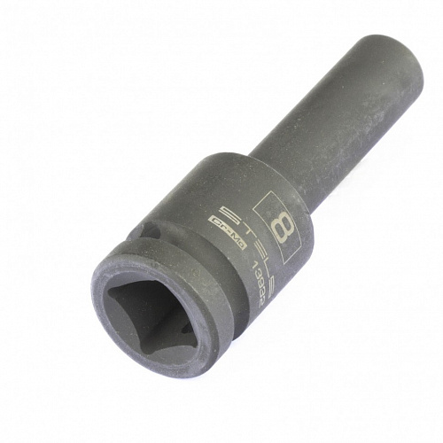 Головка ударная удлиненная шестигранная, 8 мм, 1/2", CrMo// Stels Головка ударная удлиненная шестигранная, 8 мм, 1/2", CrMo// Stels