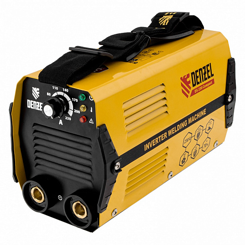 Аппарат инвертор. дуговой сварки DS-230 Compact, 230 А, ПВ 70%, диам.эл. 1,6-5 мм// Denzel Аппарат инвертор. дуговой сварки DS-230 Compact, 230 А, ПВ 70%, диам.эл. 1,6-5 мм// Denzel