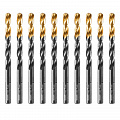 Сверло по металлу, 7 мм, HSS-Tin, Golden Tip, 10 шт.// Denzel Сверло по металлу, 7 мм, HSS-Tin, Golden Tip, 10 шт.// Denzel