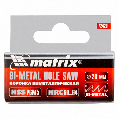 Коронка BIMETAL, 20 мм// Matrix Коронка BIMETAL, 20 мм// Matrix
