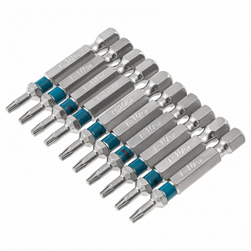 Набор бит TORX 10х50, сталь S2, 10 шт.// Gross Набор бит TORX 10х50, сталь S2, 10 шт.// Gross