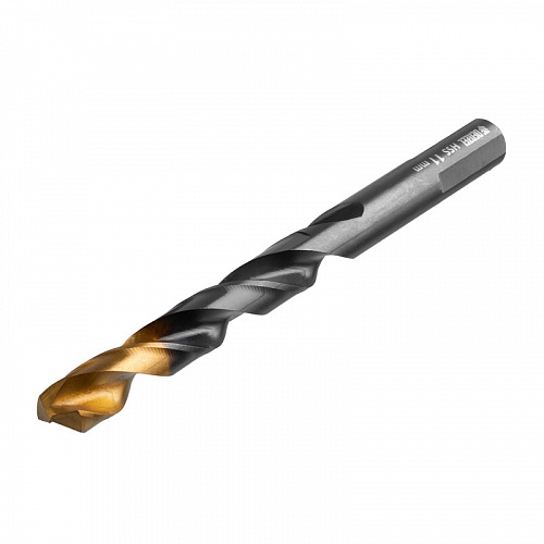 Сверло по металлу, 11 мм, HSS-Tin, Golden Tip, 6 шт.// Denzel Сверло по металлу, 11 мм, HSS-Tin, Golden Tip, 6 шт.// Denzel