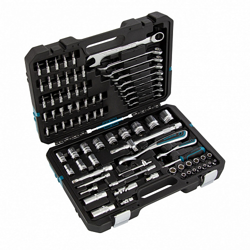 Набор инструментов, 1/4", 1/2", CrV, 120 зубьев, 82 предмета// Gross Набор инструментов, 1/4", 1/2", CrV, 120 зубьев, 82 предмета// Gross