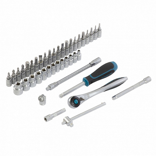 Набор инструментов, 1/4", CrV, 120 зубьев, 42 предмета// Gross Набор инструментов, 1/4", CrV, 120 зубьев, 42 предмета// Gross