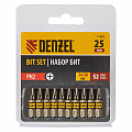 Набор бит PH2х25, сталь S2, шестигранный профиль, 10 шт.// Denzel Набор бит PH2х25, сталь S2, шестигранный профиль, 10 шт.// Denzel