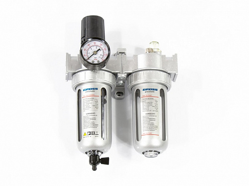Блок подготовки воздуха регулятор-фильтр-лубрикатор G804, 1/2"// Gross Блок подготовки воздуха регулятор-фильтр-лубрикатор G804, 1/2"// Gross