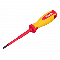 Отвертка Insulated до 1000 В, SL4,0x100 мм, CrMo, 2крукоятка// Matrix Отвертка Insulated до 1000 В, SL4,0x100 мм, CrMo, 2крукоятка// Matrix