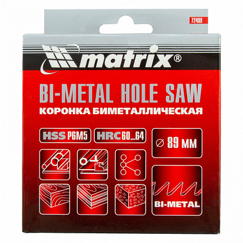 Коронка BIMETAL, 89 мм// Matrix Коронка BIMETAL, 89 мм// Matrix