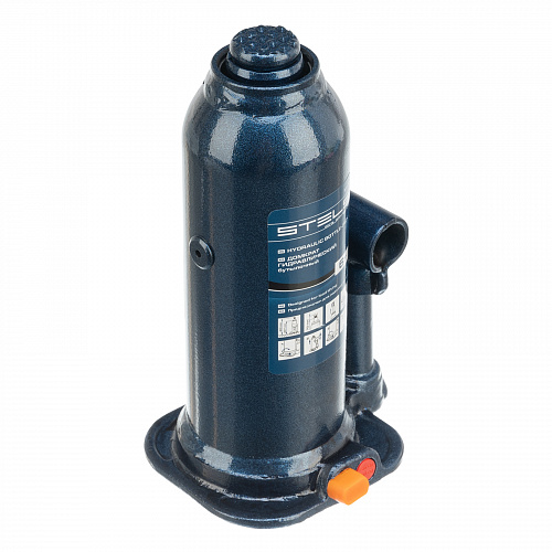 Домкрат гидравлический бутылочный, 6 т, h подъема 207-404 мм, в пласт. кейсе// Stels Домкрат гидравлический бутылочный, 6 т, h подъема 207-404 мм, в пласт. кейсе// Stels